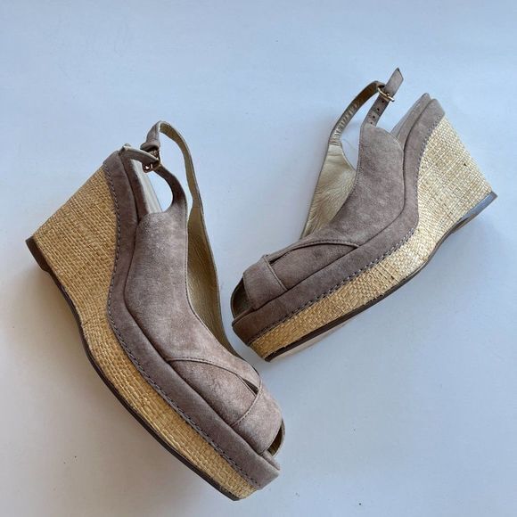 Stuart Weitzman Slingback Sandals‎ Womens 9.5M Tan - Picture 4 of 6